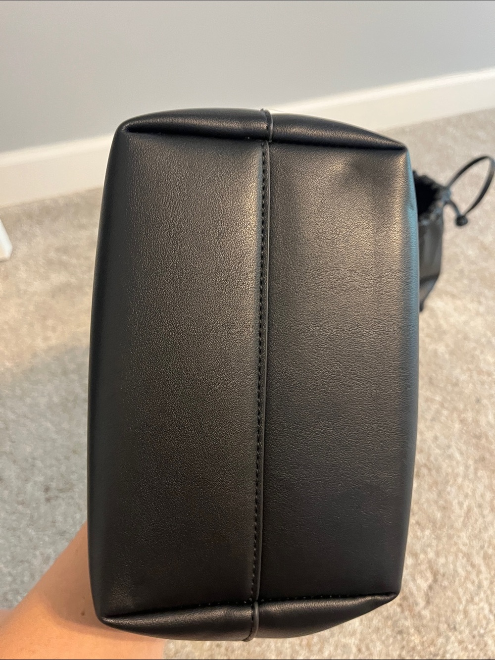 Brand new! Never used!Muriade Black Leather shoulder purse with Drawstring Pouch - Picture 6 of 8